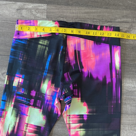 Calvin Klein Performance multicoloured abstract crop leggings yoga workout - Picture 10 of 10